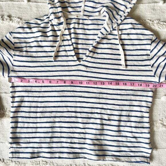 Marine Layer Women’s White and Blue Striped Sweatshirt Hoodie Size small - Picture 5 of 7